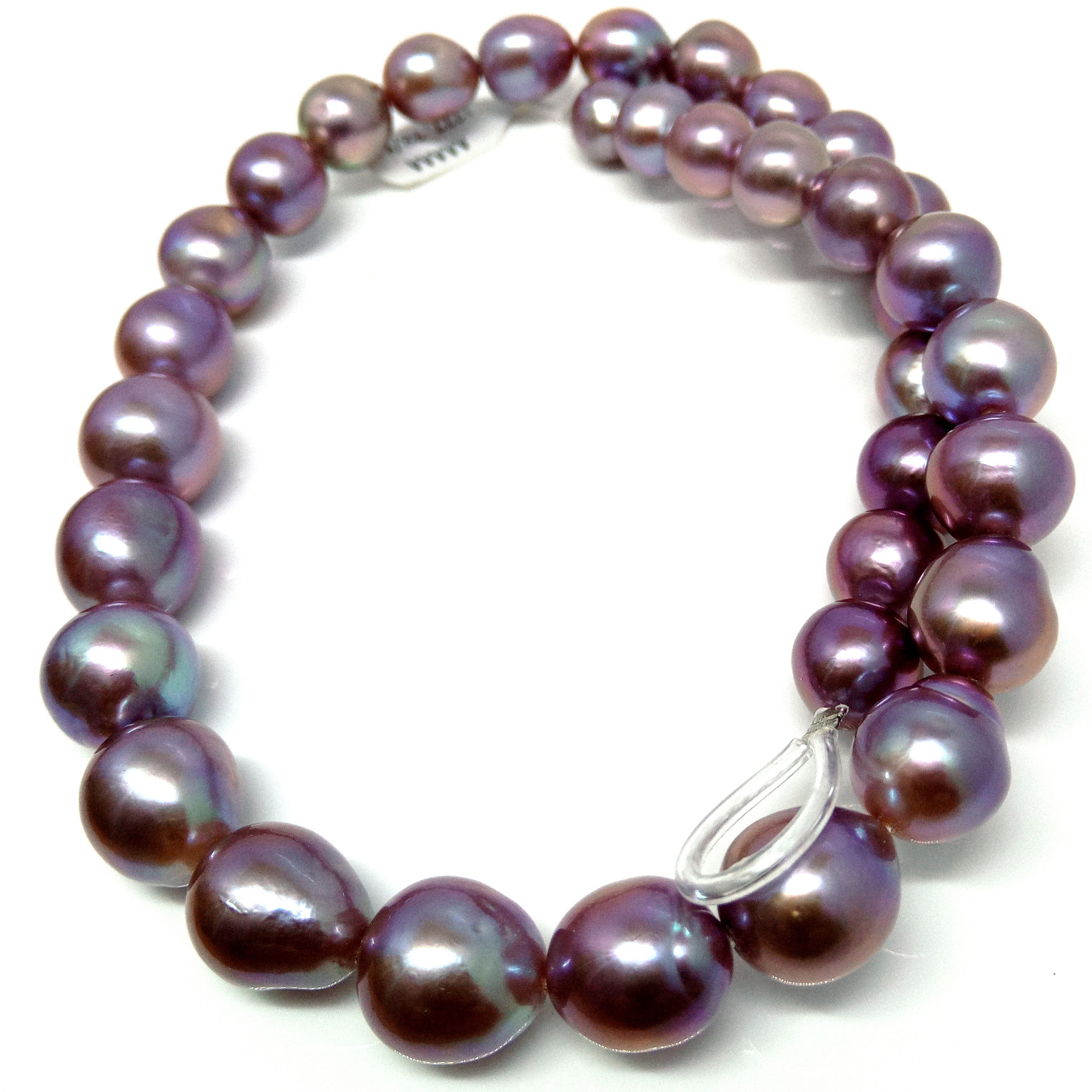 Mauve/Purple Edison Drop Pearls Strand